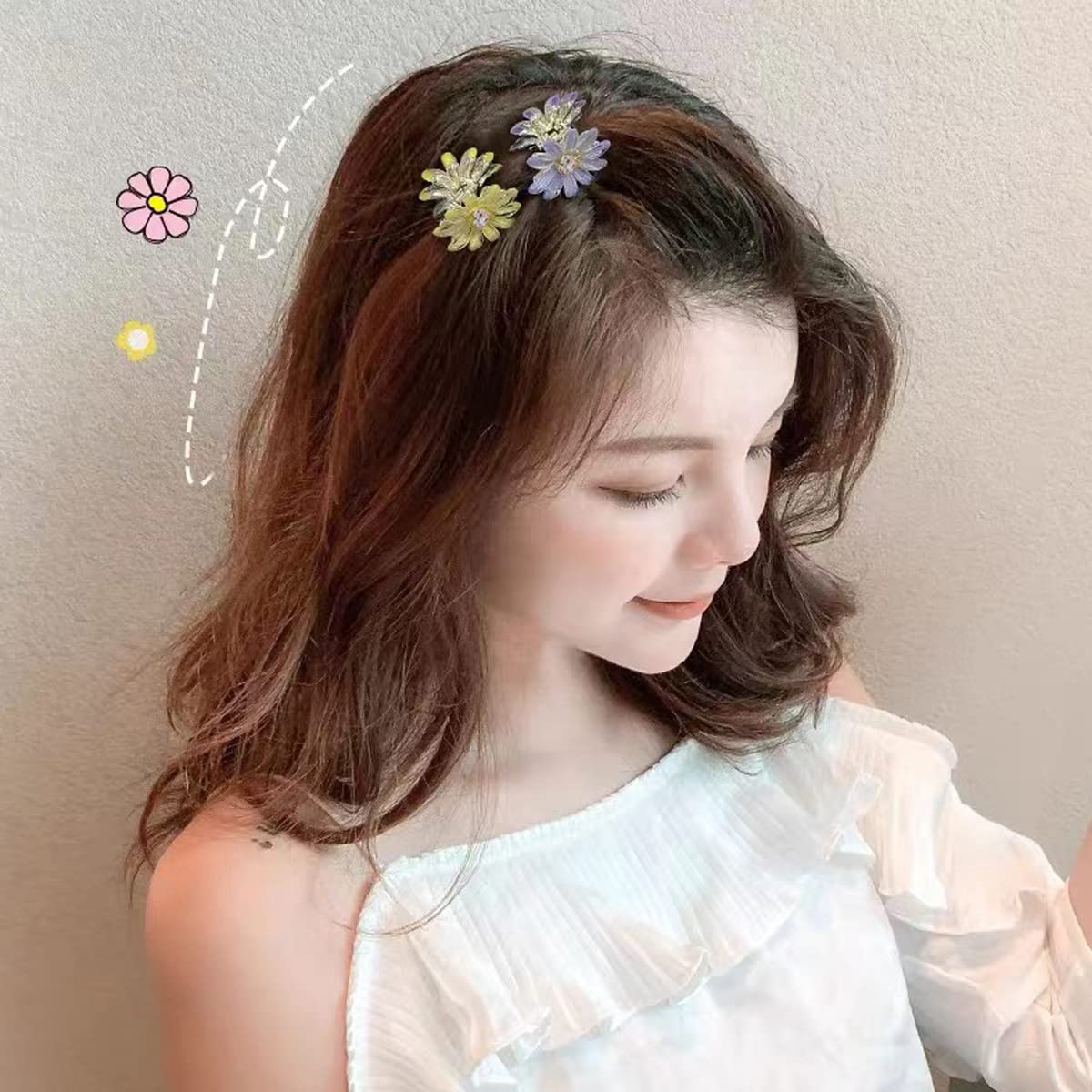 PALAY Mini Hair Clips for Women Claw Hair Clips for Girls Decorative Hair Accessories (Multi D) PALAY Mini Hair Clips for Women Claw Hair Clips for Girls Decorative Hair Accessories (Multi D)